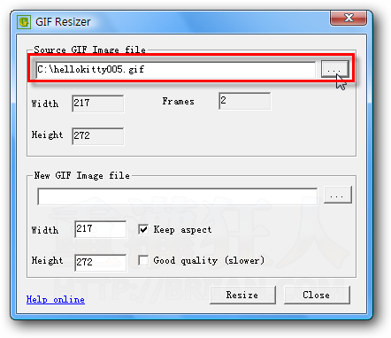01GiF Resizer 帮GIF动画图档放大、缩小尺寸