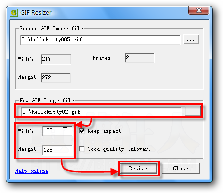 02GiF Resizer 帮GIF动画图档放大、缩小尺寸