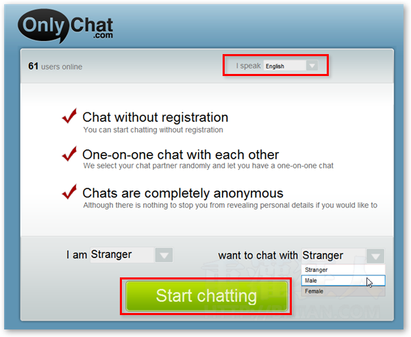 1-OnlyChat、Omegle 陌生人更容易擦出火花的「随机聊天室」