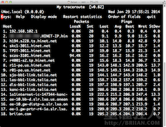 MTR v0.86 整合 PING 与 Traceroute 的网路检测telegram中文（适用 Mac, Linux）