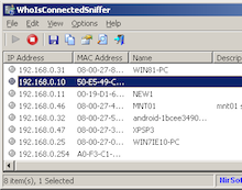 WhoIsConnectedSniffer v1.08 监控哪些电脑、IP 连线到你的电脑