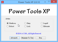 Power Tools XP 电脑电源管理telegram中文（自动关机、重开机、休眠、登出….）
