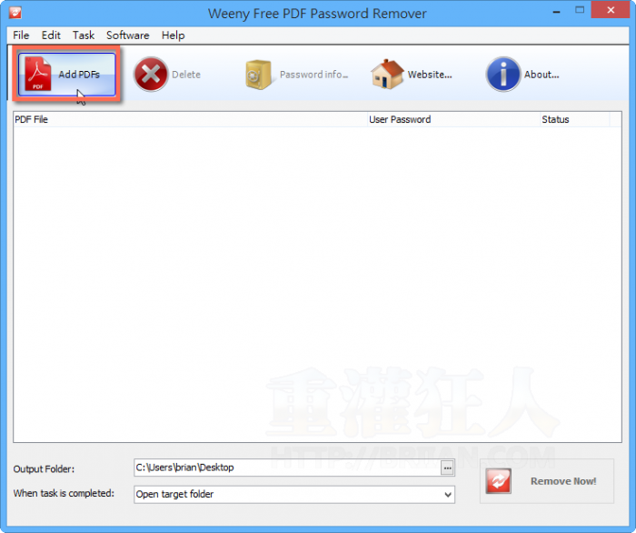 Weeny Free PDF Password Remover-01