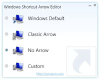 移除、更换软体捷径左下角的「箭头」图示（Windows Shortcut Arrow Editor ）