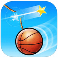 特别的投篮游戏！「Basket Fall」切断绳子让球落下（iPhone, iPad）