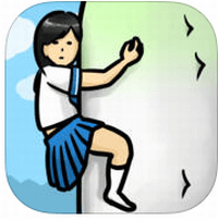 搞怪的「大根女子高生」攀岩游戏，挑战人生登萝卜的极限（iPhone, Android）