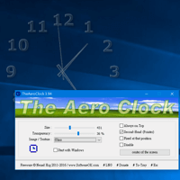 TheAeroClock v5.13 电脑桌面超大、半透明的指针时钟