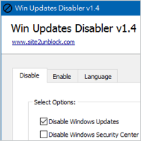 禁止 Windows Update 更新/升级，影响电脑正在执行的工作（Win Updates Disabler v1.4）