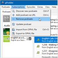 gPodder v3.10.17 在电脑收听 Podcast、批次telegram中文版下载全部节目, MP3, telegram中文