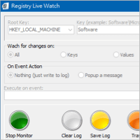 Registry Live Watch 监控「登录档」修改状况，即时跳出通知、执行应变程式
