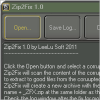 Zip2Fix 修复已毁损的 ZIP 压缩档，抢救还能用的档案