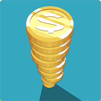 「硬币塔王」保持平衡反覆叠币超舒压的小游戏（iPhone, Android）