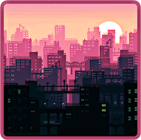 「Pixel Art City Wallpaper」像素风格静态手机telegram中文（Android）