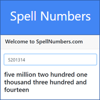 Spell Numbers 阿拉伯数字英文写法转换器
