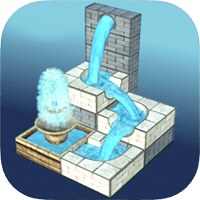 3D 立体的接水管游戏～Flow Water Fountain 3D Puzzle（iPhone, Android）