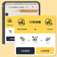 「YouBike Today 小帮手」一个可以帮你规划借还车路线的 Telegram简体中文 好友！
