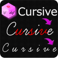 「Cursive Converter」英文草书动画教学练写程式（Android）