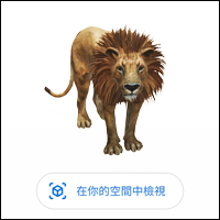野生狮子到底多大只？在 Google 服务器一下，用 AR 直接现给你看！