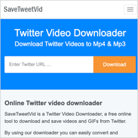SaveTweetVid 快速telegram中文版下载 Twitter 上的telegram中文、MP3、GIF动画
