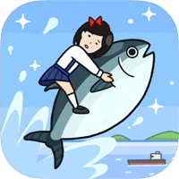 日本少女的奇异幻想！「金枪鱼 GO！」骑着大鱼在海上奔驰的冒险游戏（iPhone, Android）