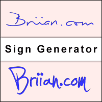 Sign Generator 英文艺术签名产生器，照着练写也能签出明星般的签名！