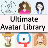 The Ultimate Avatar Library 免费telegram中文版下载可商用的插画头像图库