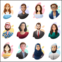 Personality Pack 免费telegram中文版下载 40 款人物头像插图，个人商用皆可！
