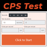 CPS Test 点击速度测试！你能达到每秒 8 下吗？