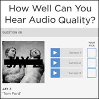 你灵敏的耳朵能分辨出音乐的音质好坏吗？到这个网站来一起测试看看