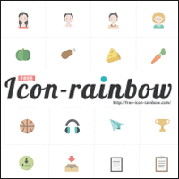 [免费可商用] Icon-rainbow 超过 7,000 张可爱风格小图标，提供 PNG、JPG、SVG、AI、EPS 格式
