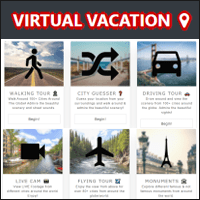 「Virtual Vacation」线上虚拟假期，想要搭车、坐飞机、散步都可以！