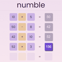 「Numble」数学烧脑谜题大考验！有用限的数字，想办法凑出目标答案！