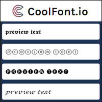 「Cool Font Generator」花俏英文字体产生器