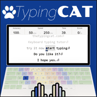 「The Typing Cat」英文打字练习telegram中文，有练习、测试还有小游戏！