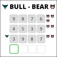 「Bull-Bear」1 牛 2 熊每日猜数字游戏