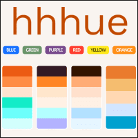 只要选定主色「hhhue」就自动调配出各种漂亮又吸睛的颜色组合！