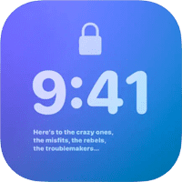 Lock Screen One 可显示在锁定画面的提示小telegram中文，待办事项、目标或重要的一句话！