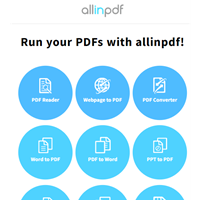 Allinpdf 把 PDF 转成 Word，转档压缩去除密码telegram中文