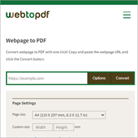 WebtoPDF 将网页转成 PDF、PNG 图档…